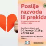 Najava predavanja „Poslije razvoda ili prekida: o čemu svi govorimo, ali rijetko naglas ”