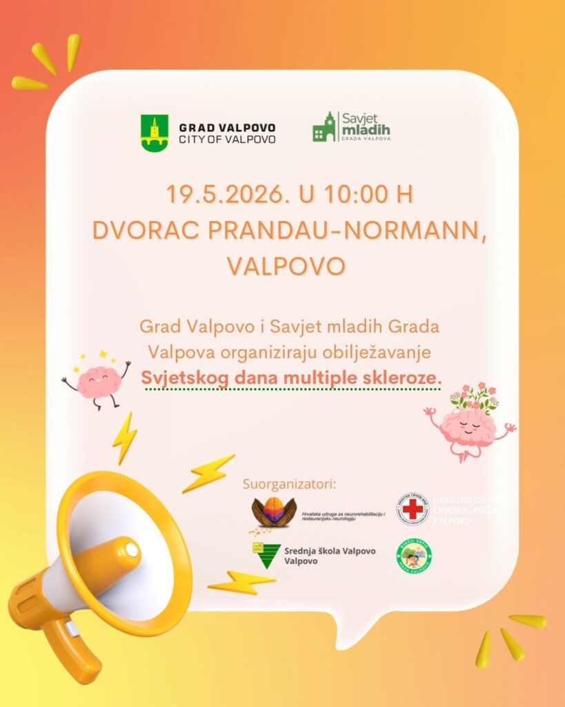 Grad Valpovo i Savjet mladih Grada Valpova organiziraju obilježavanje Svjetskog dana multiple skleroze