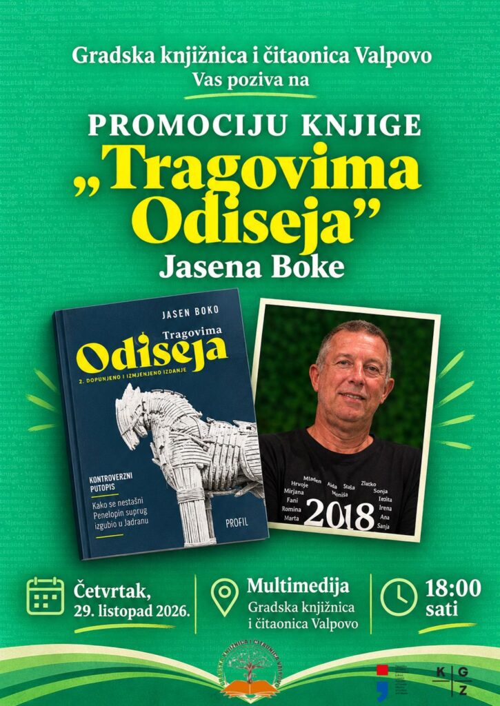Jasen Boko u Valpovu predstavlja knjigu „Tragovima Odiseja”