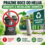 Obavijest o ekološkom i sigurnom odlaganju ambalaže – Jednokratni spremnici za helij